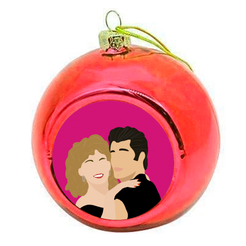 Grease - colourful christmas bauble by Rock and Rose Creative