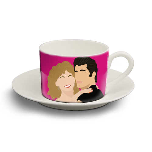 Grease - personalised cup and saucer by Rock and Rose Creative