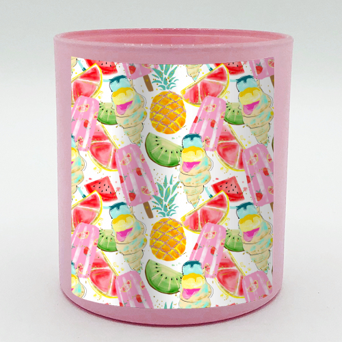 icecram and fruits pattern - scented candle by Anastasios Konstantinidis