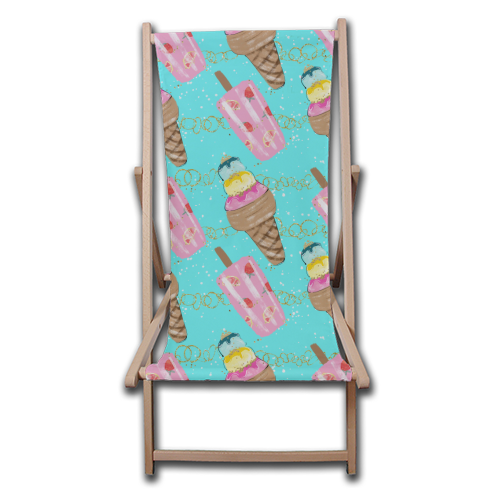 icecream pattern - canvas deck chair by Anastasios Konstantinidis