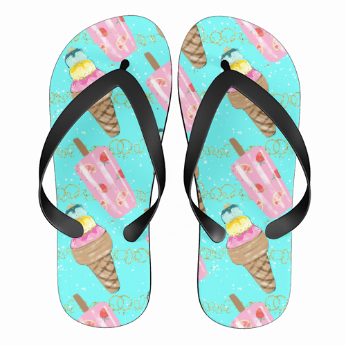 icecream pattern - funny flip flops by Anastasios Konstantinidis