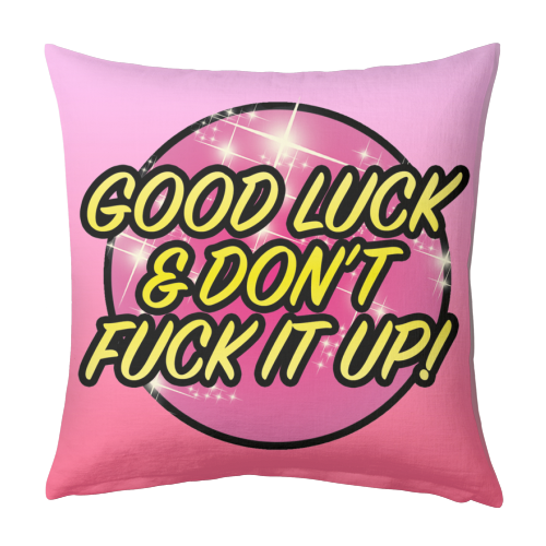 Good Luck - designed cushion by Bite Your Granny