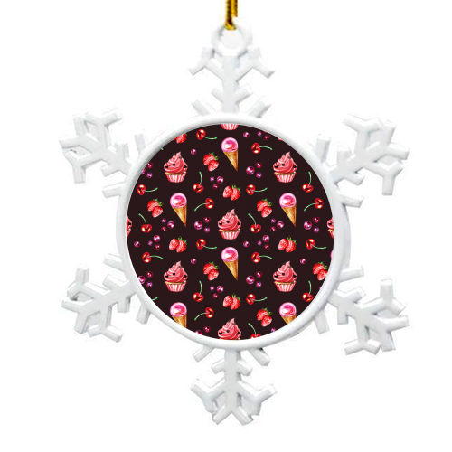 CHERRY ICECREAM - snowflake decoration by haris kavalla
