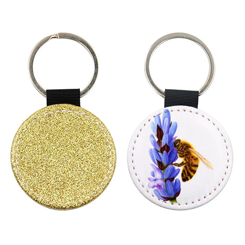 Worker Bee & Lavender - personalised picture keyring by Sarah Percy
