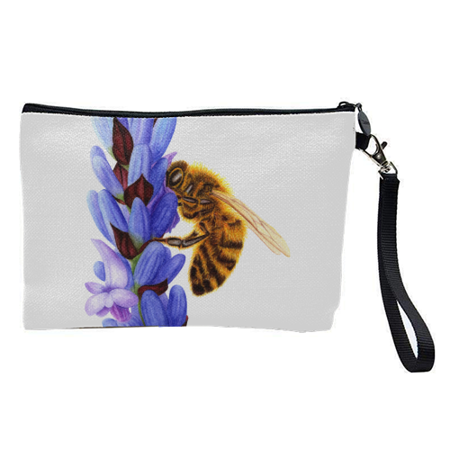 Worker Bee & Lavender - pretty makeup bag by Sarah Percy