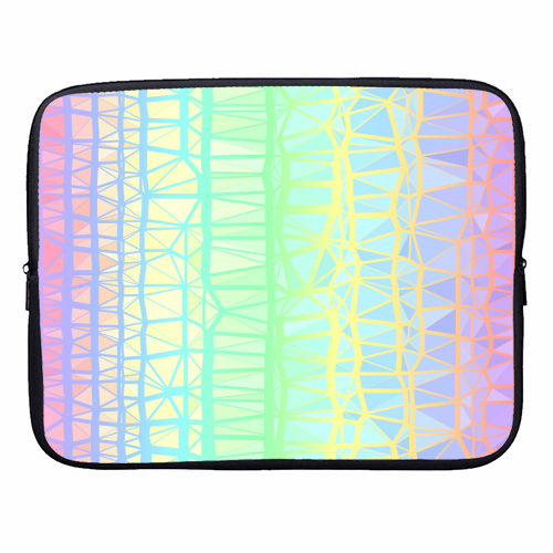 Funky Colorful Geometric Rainbow 3 - designer laptop sleeve by Kaleiope Studio