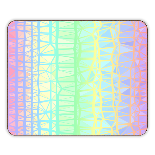 Funky Colorful Geometric Rainbow 3 - designer placemat by Kaleiope Studio