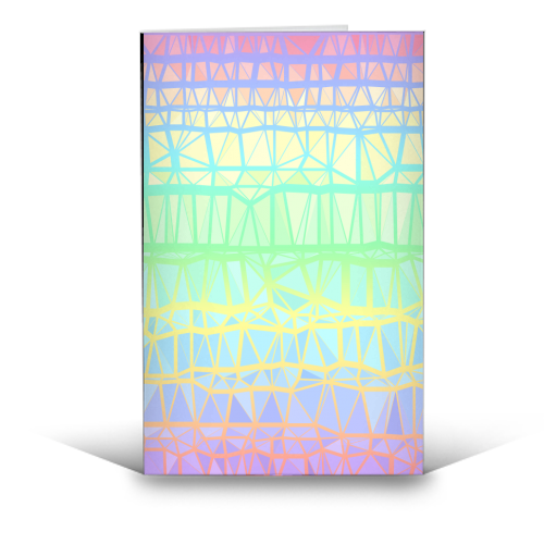 Funky Colorful Geometric Rainbow 3 - funny greeting card by Kaleiope Studio