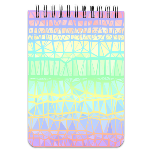 Funky Colorful Geometric Rainbow 3 - personalised A4, A5, A6 notebook by Kaleiope Studio