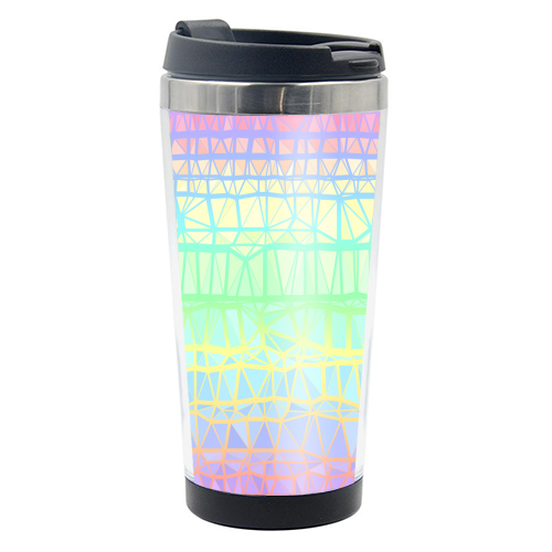 Funky Colorful Geometric Rainbow 3 - photo water bottle by Kaleiope Studio