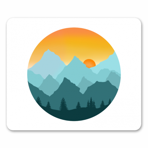 Alpine Sunset - funny mouse mat by Rock and Rose Creative