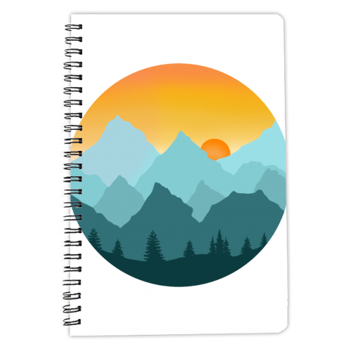 Alpine Sunset - personalised A4, A5, A6 notebook by Rock and Rose Creative