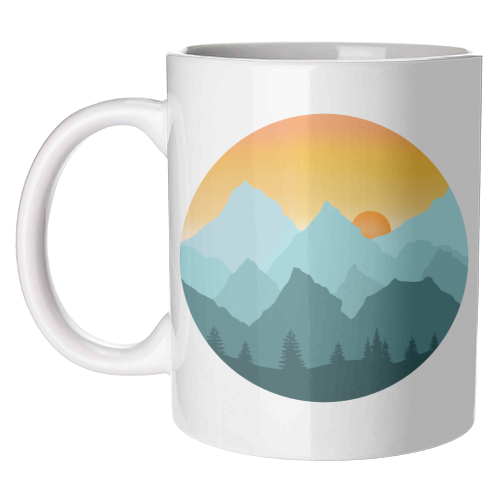 Alpine Sunset - unique mug by Rock and Rose Creative