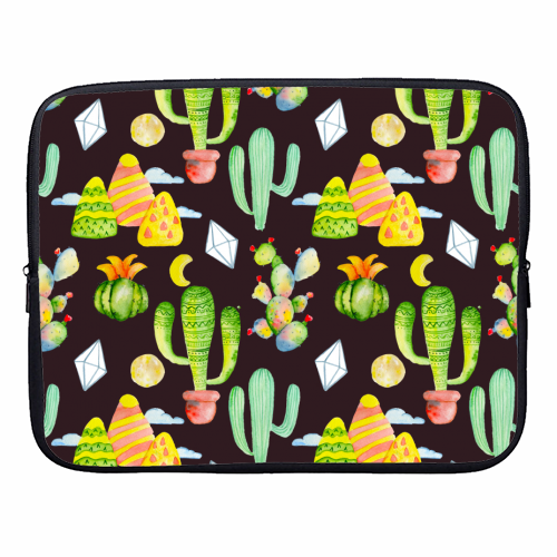 cactus pattern - designer laptop sleeve by Anastasios Konstantinidis