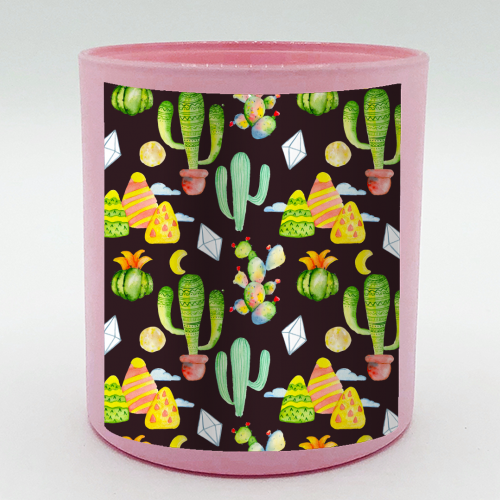 cactus pattern - scented candle by Anastasios Konstantinidis