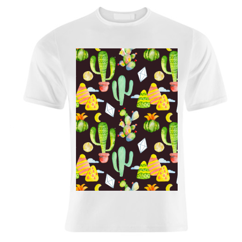 cactus pattern - unique t shirt by Anastasios Konstantinidis