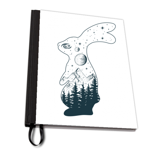 magic rabbit - personalised A4, A5, A6 notebook by Anastasios Konstantinidis