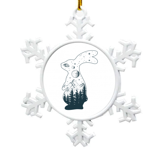 magic rabbit - snowflake decoration by Anastasios Konstantinidis