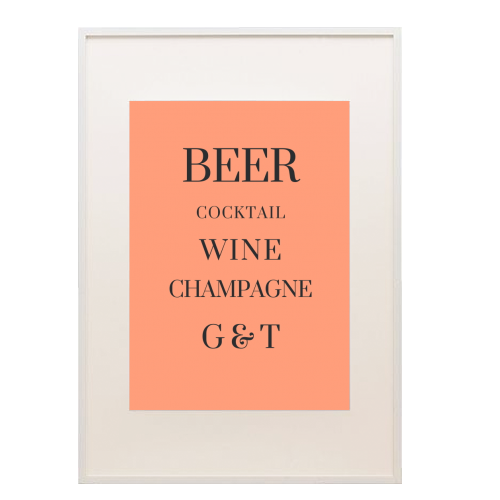 Drinks - framed poster print by Proper Job Studio