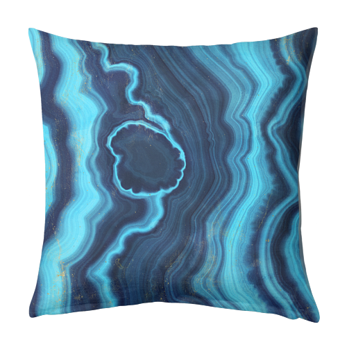 blue agate slice - designed cushion by Anastasios Konstantinidis