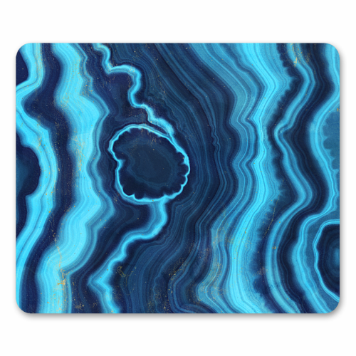 blue agate slice - funny mouse mat by Anastasios Konstantinidis