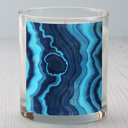 blue agate slice - scented candle by Anastasios Konstantinidis