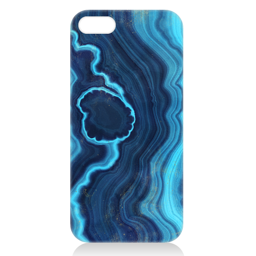 blue agate slice - unique phone case by Anastasios Konstantinidis