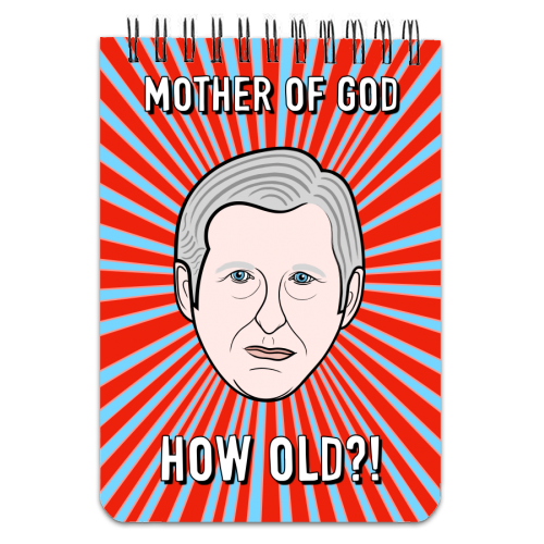 Mother God How Old!? - personalised A4, A5, A6 notebook by Adam Regester