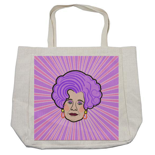 Mrs Slocombe Portrait (Are You Being Served) - cool beach bag by Adam Regester