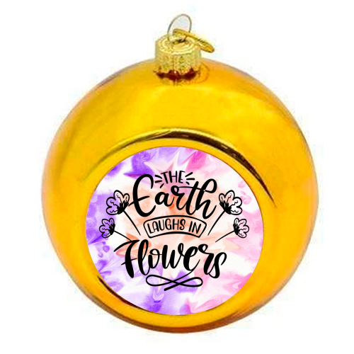 watercolor flower quote - colourful christmas bauble by Anastasios Konstantinidis