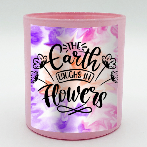 watercolor flower quote - scented candle by Anastasios Konstantinidis