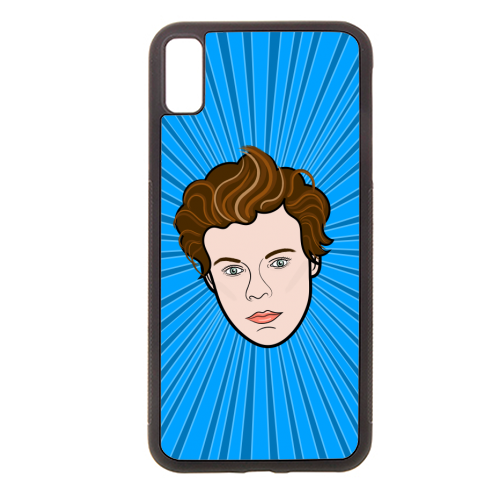 Harry Styles Portrait (blue burst) - Stylish phone case by Adam Regester