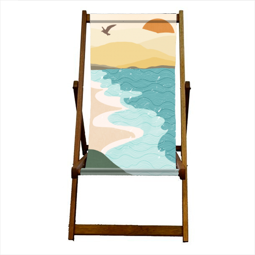Coastline - canvas deck chair by Rock and Rose Creative
