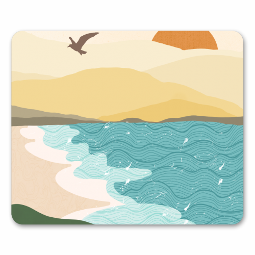 Coastline - funny mouse mat by Rock and Rose Creative