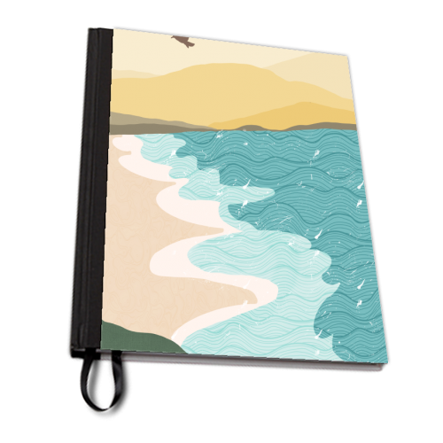 Coastline - personalised A4, A5, A6 notebook by Rock and Rose Creative