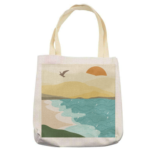Coastline - printed tote bag by Rock and Rose Creative