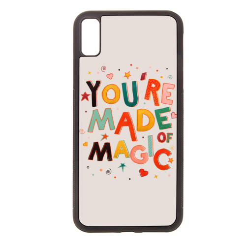 You Are Made Of Magic - colorful letters - stylish phone case by Ania Wieclaw