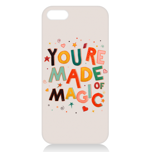 You Are Made Of Magic - colorful letters - unique phone case by Ania Wieclaw