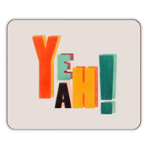 YEAH! COLORFUL TYPE - designer placemat by Ania Wieclaw