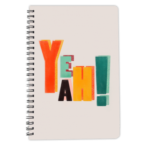 YEAH! COLORFUL TYPE - personalised A4, A5, A6 notebook by Ania Wieclaw