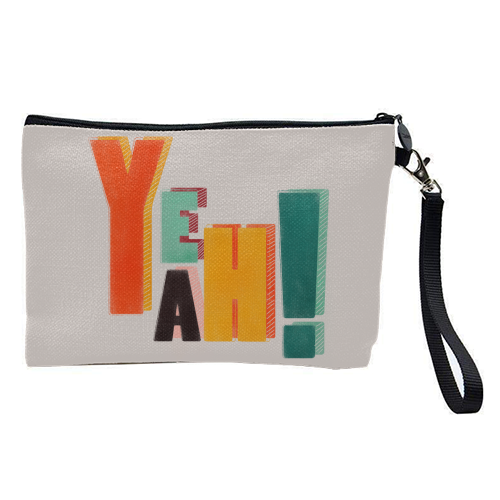 YEAH! COLORFUL TYPE - pretty makeup bag by Ania Wieclaw