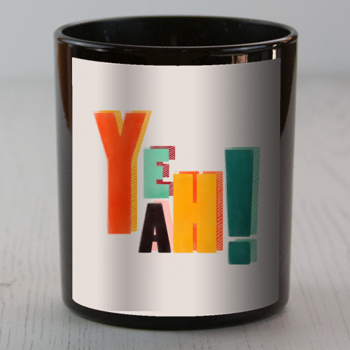 YEAH! COLORFUL TYPE - scented candle by Ania Wieclaw