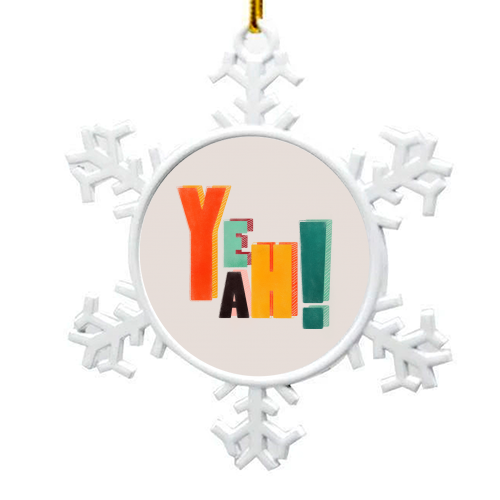 YEAH! COLORFUL TYPE - snowflake decoration by Ania Wieclaw