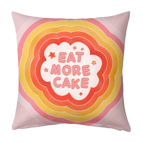 EAT MORE CAKE - designed cushion by Ania Wieclaw
