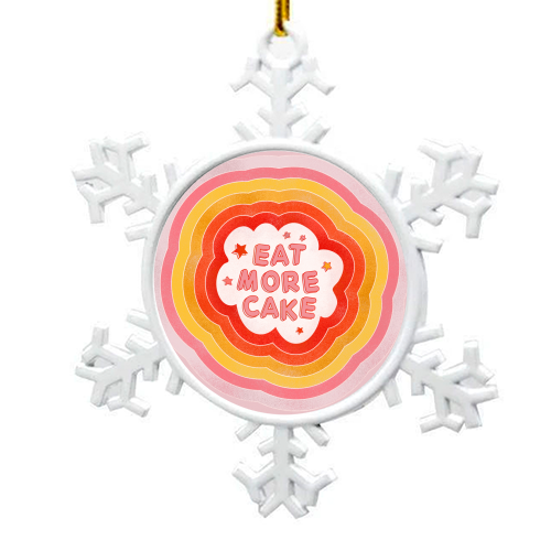 EAT MORE CAKE - snowflake decoration by Ania Wieclaw