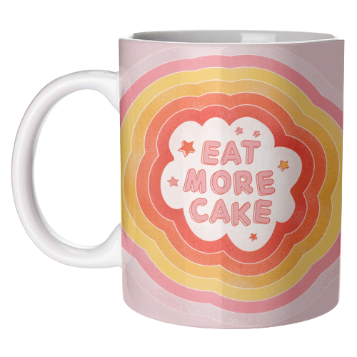 EAT MORE CAKE - unique mug by Ania Wieclaw