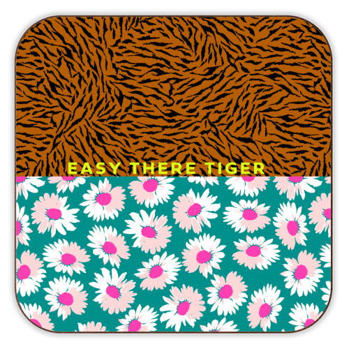 EASY THERE TIGER - personalised beer coaster by PEARL & CLOVER