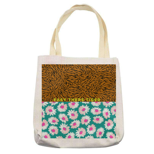 EASY THERE TIGER - printed tote bag by PEARL & CLOVER