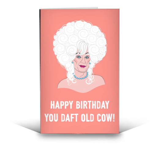 Happy Birthday You Daft Old Cow - funny greeting card by Adam Regester