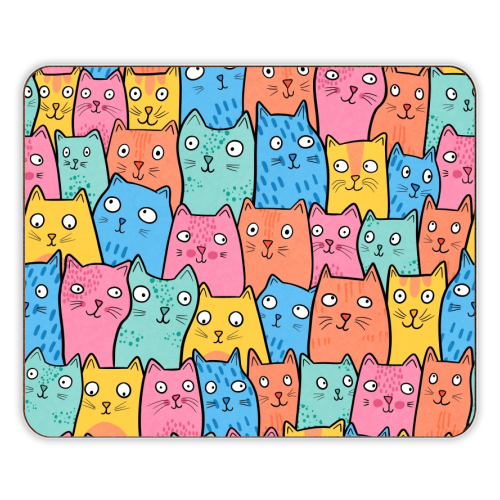 Cat Crowd - designer placemat by Drawn to Cats